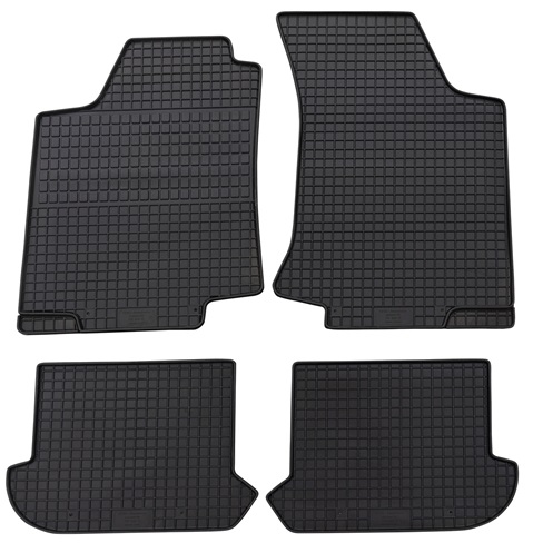 Set 4 covorase auto din cauciuc PETEX 63010PX, negru, pentru Volkswagen Golf Mk III Cabriolet 1E7, Golf Mk III 1H1, Jetta III 1H2, Vento