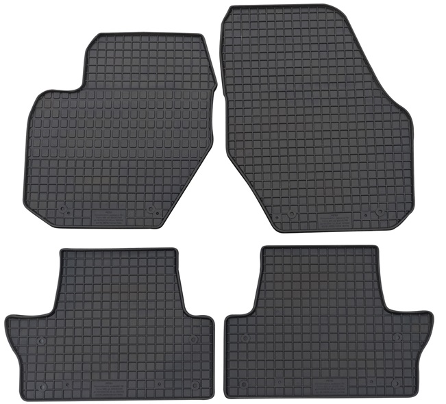 Set 4 covorase auto din cauciuc PETEX 26610PX, negru, pentru Volvo S60 II, Volvo V60, 2010-prezent, Volvo XC60 combi, 2008-06.2017