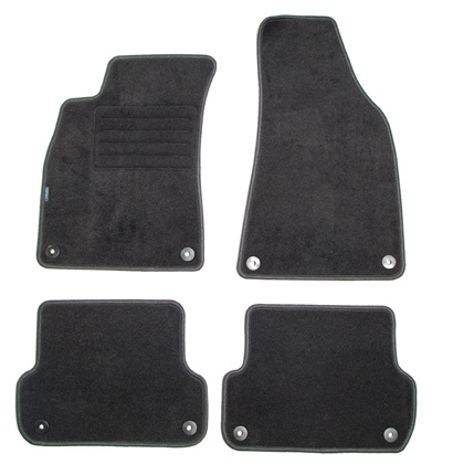 Set covorase auto tip mocheta PETEX 112556902PX, model REX, culoare grafit, pentru Audi A4, 2000-10.2007