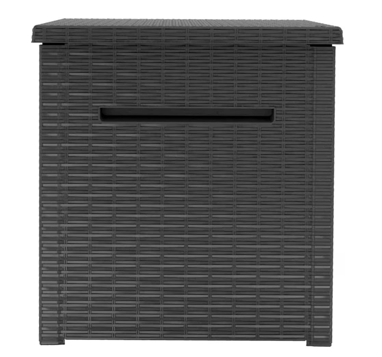 Lada de depozitare pentru gradina KETER Java Rattan 236041, volum 850 litri, 147 x 82 x 86 cm, plastic, antracit