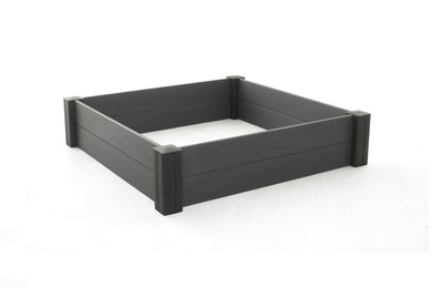 Jardiniera patrata KETER Vista Modular Garden Bed 252526, 121.5 x 121.5 x 27 cm, plastic, grafit
