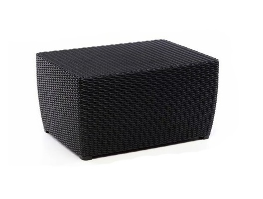 Set mobilier gradina KETER Corona 231616, masa dreptunghiulara cu spatiu de depozitare, canapea cu 2 locuri, 2 fotolii, 4 perne, grafit, polipropilena