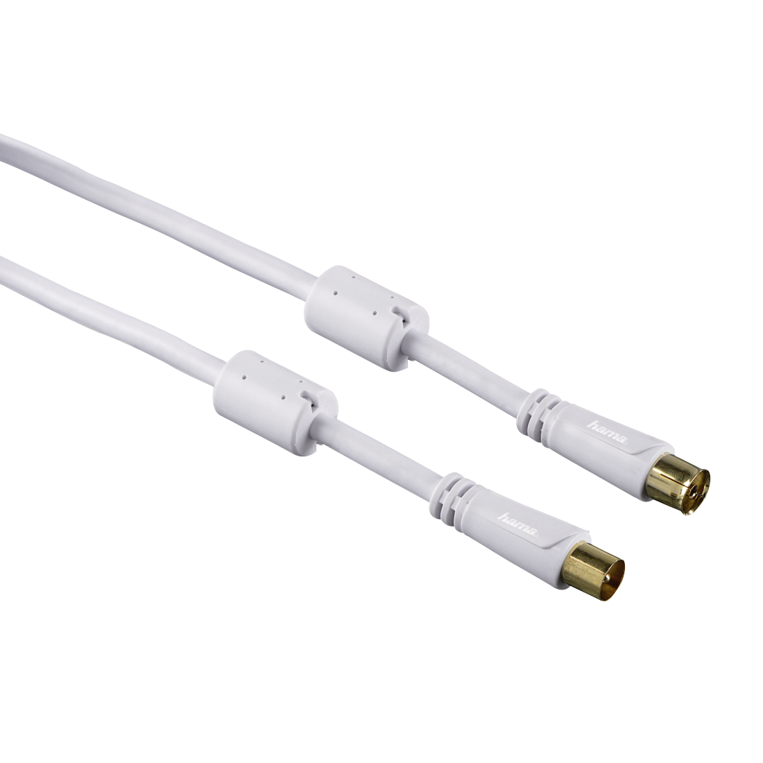 Cablu antena HAMA 122415, stecher coaxial - mufa coaxial, aurit, 7.5 m, 100 dB