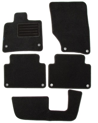 Set 5 covorase auto tip mocheta PETEX 112759002PX, model REX, culoare grafit, pentru AUDI Q7 4L, 05.2006-05.2015