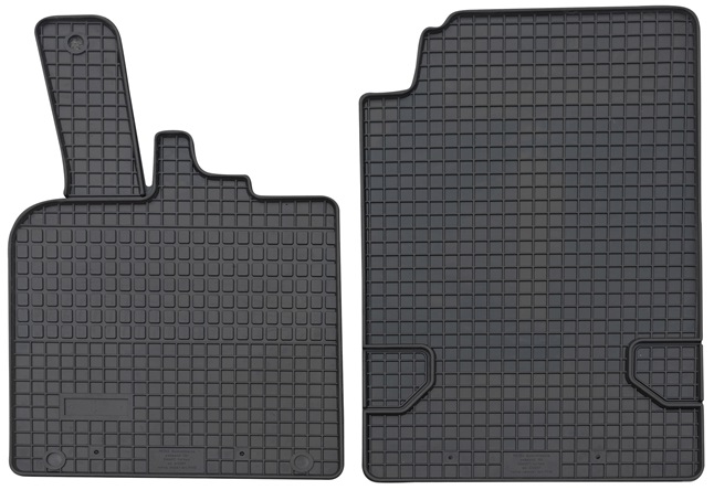 Set 2 covorase auto din cauciuc PETEX 71110PX, negru, pentru Smart ForTwo 451, 03.2007-10.2014