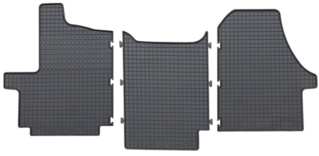 Set 3 covorase auto din cauciuc PETEX 95310PX, negru, pentru Fiat Ducato, 2006-