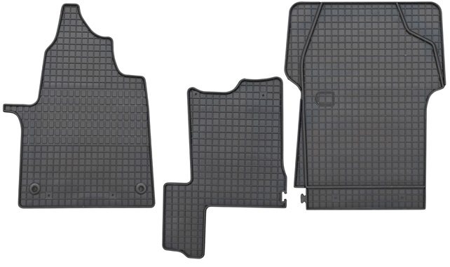 Set 3 covorase auto din cauciuc PETEX 91611PX, negru, pentru Citroen Jumpy US, Spacetourer US, 2006-2016