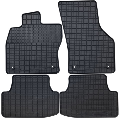 Set 4 covorase auto din cauciuc PETEX 61510PX, negru, pentru Volkswagen Golf VII 5G1, BE1, 2012-2020