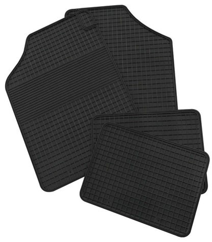 Set 4 covorase auto din cauciuc PETEX 92520PX, universale, negru, marime S