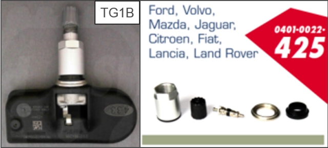 Set de reparatie pentru senzori de presiune roti HOFMANN 0401-0022-425, pentru Citroen, Fiat, Lancia, Ford, Peugeot, Mazda, Jaguar si Land Rover