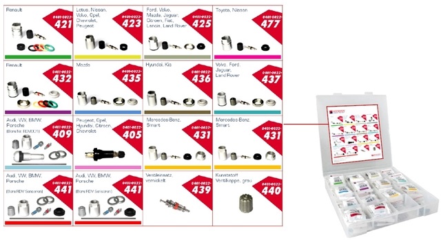 Set complet de reperatie pentru senzori de presiune roti HOFMANN 0401-0022-450, pentru senzori Schrader Gen4