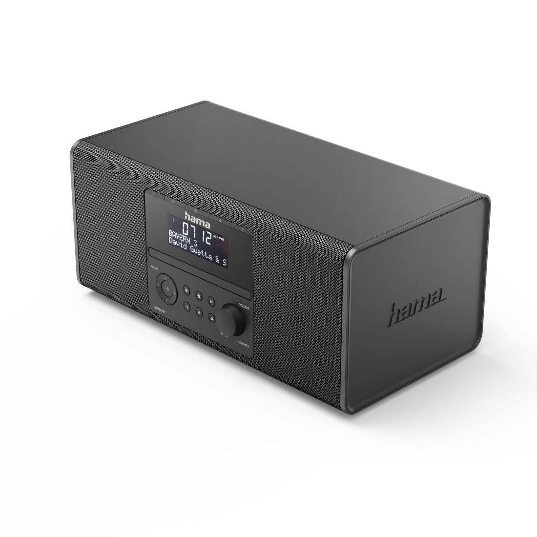 Radio digital HAMA DR1550CBT 54874, FM/DAB/DAB +/CD/Bluetooth, 6 W, 12 V, 1 A, negru