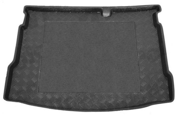 Tavita portbagaj auto POLCAR 2759WB-7, din polietilena, neagra, cu margine ridicata, pentru Nissan Qashqai J10, 2007-2010, cu panza antialunecare