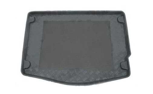 Tavita portbagaj auto POLCAR 32C1WB-3, din polietilena, neagra, cu margine ridicata, pentru Ford Focus III Hatchback, cu panza antialunecare