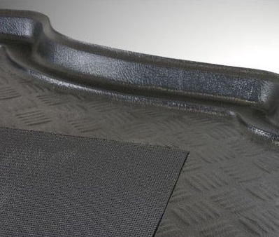 Tavita portbagaj auto POLCAR 4310WB-7, din polietilena, neagra, cu margine ridicata, pentru Land Rover Freelander 02.98-10.06, cu panza antialunecare