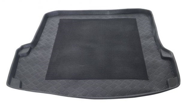 Tavita portbagaj auto POLCAR 6922WB-3, din polietilena, neagra, cu margine ridicata, pentru Skoda Octavia II Lift Back, cu panza antialunecare