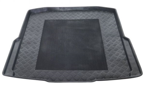 Tavita portbagaj auto POLCAR 69C1WB-5, din polietilena, neagra, cu margine ridicata, pentru Skoda Octavia III Break, cu panza antialunecare