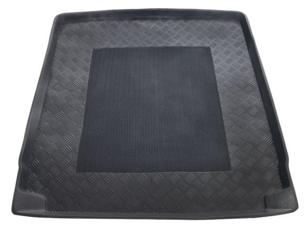 Tavita portbagaj auto POLCAR 9555WB-1, polietilena, neagra, cu margine ridicata, pentru Volkswagen Passat 05-14 Sedan, cu panza antialunecare