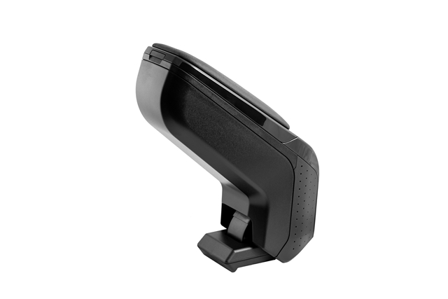 Cotiera auto rabatabila RATI Armster 2 V01204RA, capac din piele ecologica, neagra, fara buzunar, pentru Volkswagen Golf VII, 2012-2019