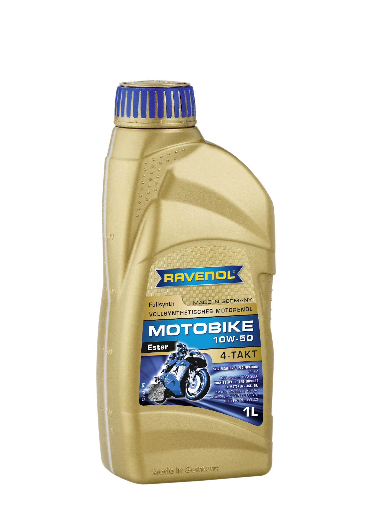Ulei motor 4 timpi RAVENOL Motobike 4-T Ester 10W50 1171103-001, volum 1 litru, pentru motociclete