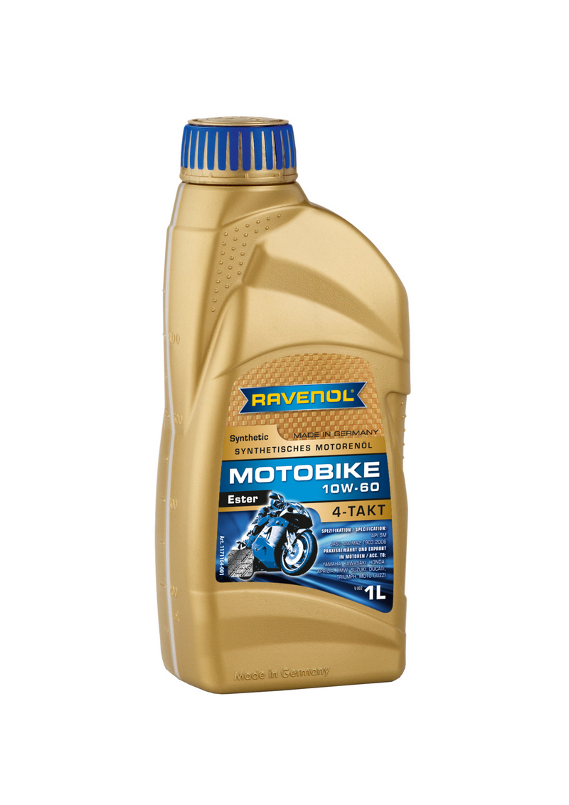 Ulei motor 4 timpi RAVENOL Motobike 4-T Ester 10W60 1171104-001, volum 1 litru, pentru motociclete