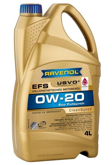 Ulei motor RAVENOL EFS USVO 0W20 1111105-004, volum 4 litri, sintetic