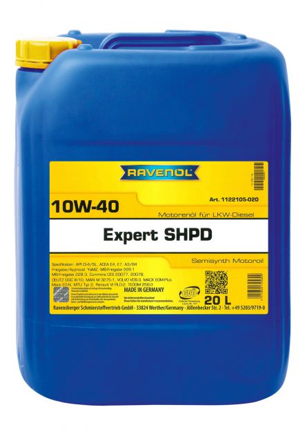 Ulei motor RAVENOL EXPERT SHPD 10W40 1122105-020, volum 20 litri, semi sintetic