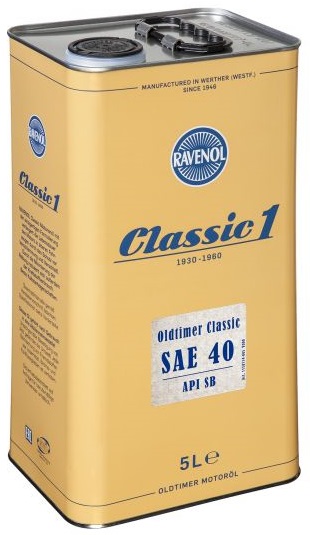 Ulei motor RAVENOL Oldtimer Classic 40 API SB 1118114-005, volum 5 litri