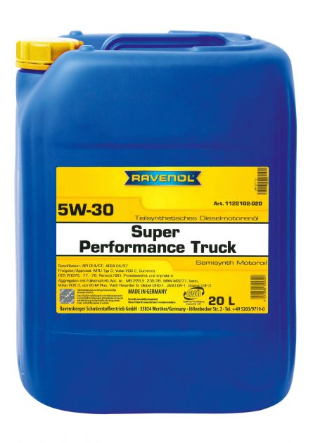 Ulei motor RAVENOL Super Performance Truck 5W30 1122102-020, volum 20 litri, sintetic