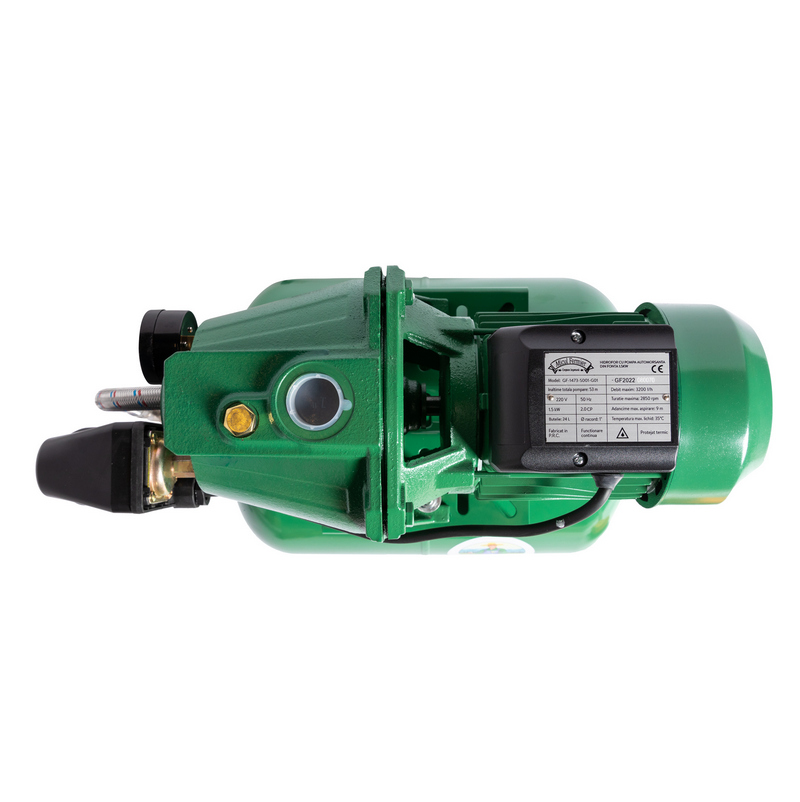 Hidrofor MICUL FERMIER GF-1473-S001-G01, 1.5 kW/1HP, 24 l, 220 V, 2850 rotatii/min, verde