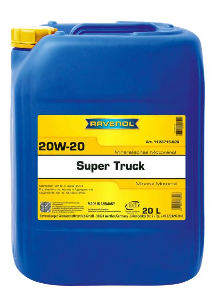 Ulei motor RAVENOL Super Truck 20W20 1123715-020, volum 20 litri, monograd