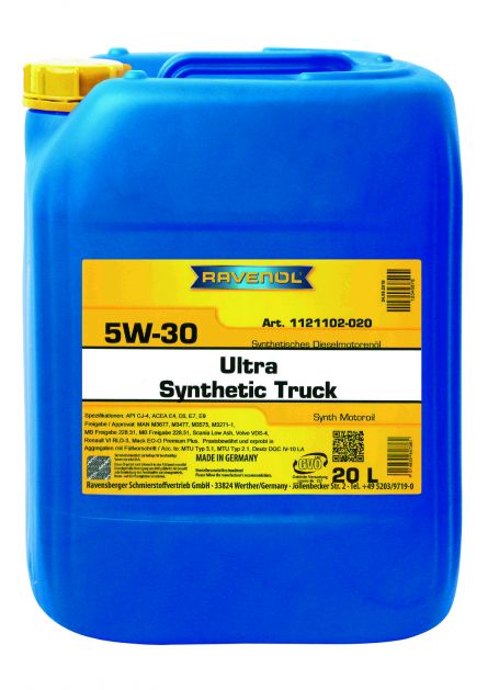 Ulei motor RAVENOL Ultra Synthetik Truck 5W30 1121102-020, volum 20 litri, sintetic