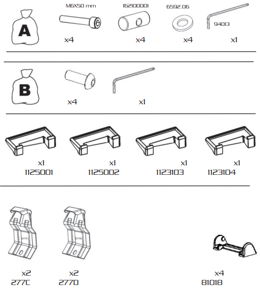 Set montaj bare transversale GREEN VALLEY 156 279, pentru Audi A1, 05.2012-
