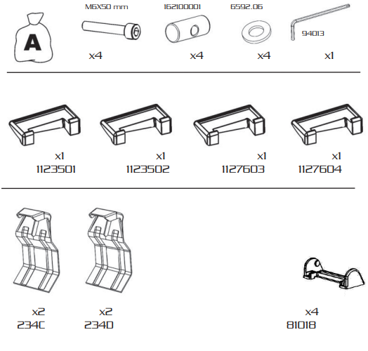 Set montaj bare transversale GREEN VALLEY CSNBB 156 284, pentru Honda Civic, 01.2006-01.2012