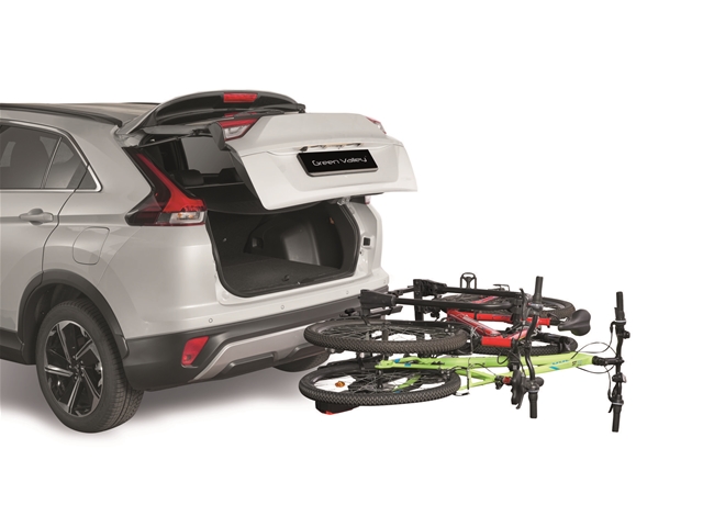Suport auto 2 biciclete GREEN VALLEY Tourer 160663-2GV, prindere pe carlig de remorcare, cu semnalizare, aluminiu-plastic, negru