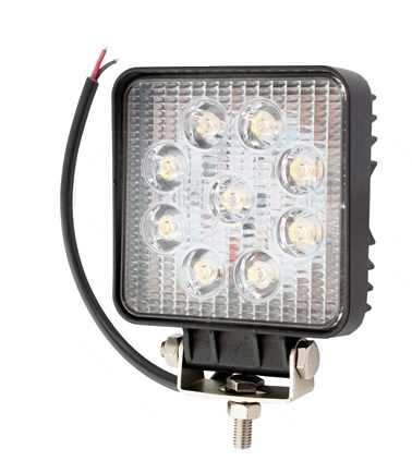 Proiector patrat LED auto MVM BLW002MVM, voltaj 10V-30V, putere 9x3W, prindere cu surub