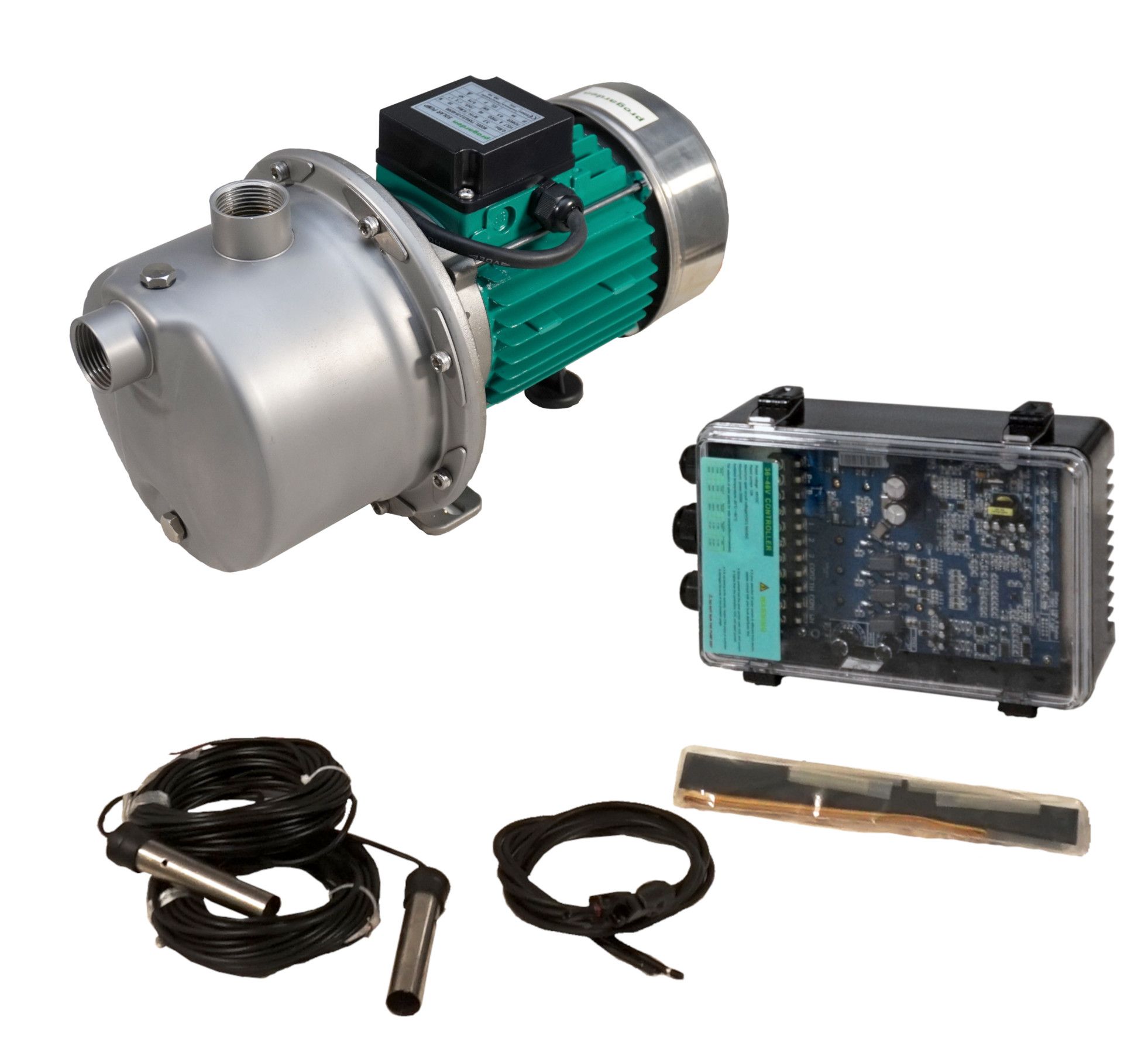Pompa de suprafata ProGARDEN TSSGJ3.2-35-48/500, 1 inch, solar, 500W/48V, MPPT, fara PFV, 35 m, 3.2 mch, inox, apa curata