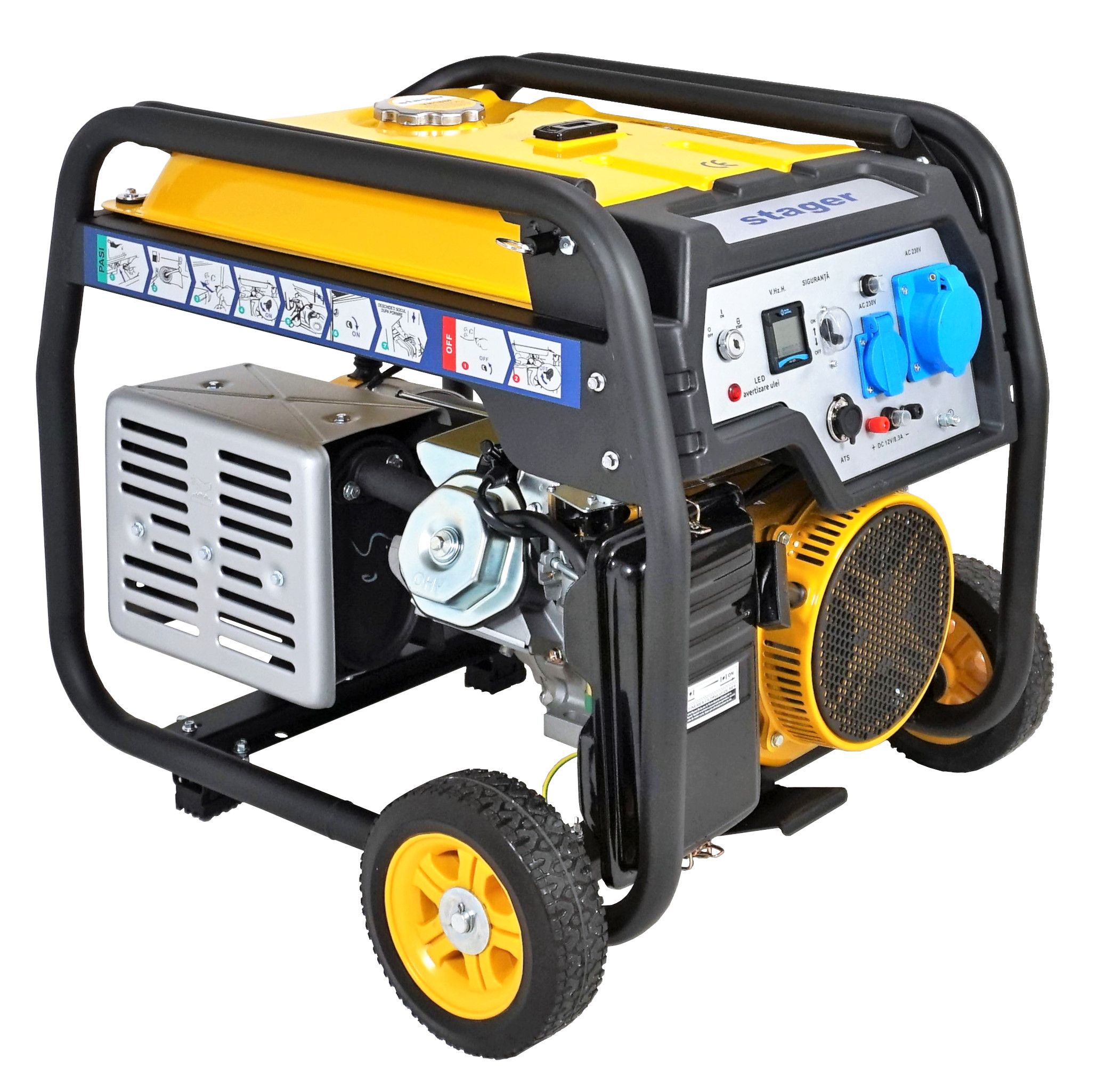 Generator open-frame STAGER FD 6500ER Automatic, 5.5kW, monofazat, benzina, pornire electrica