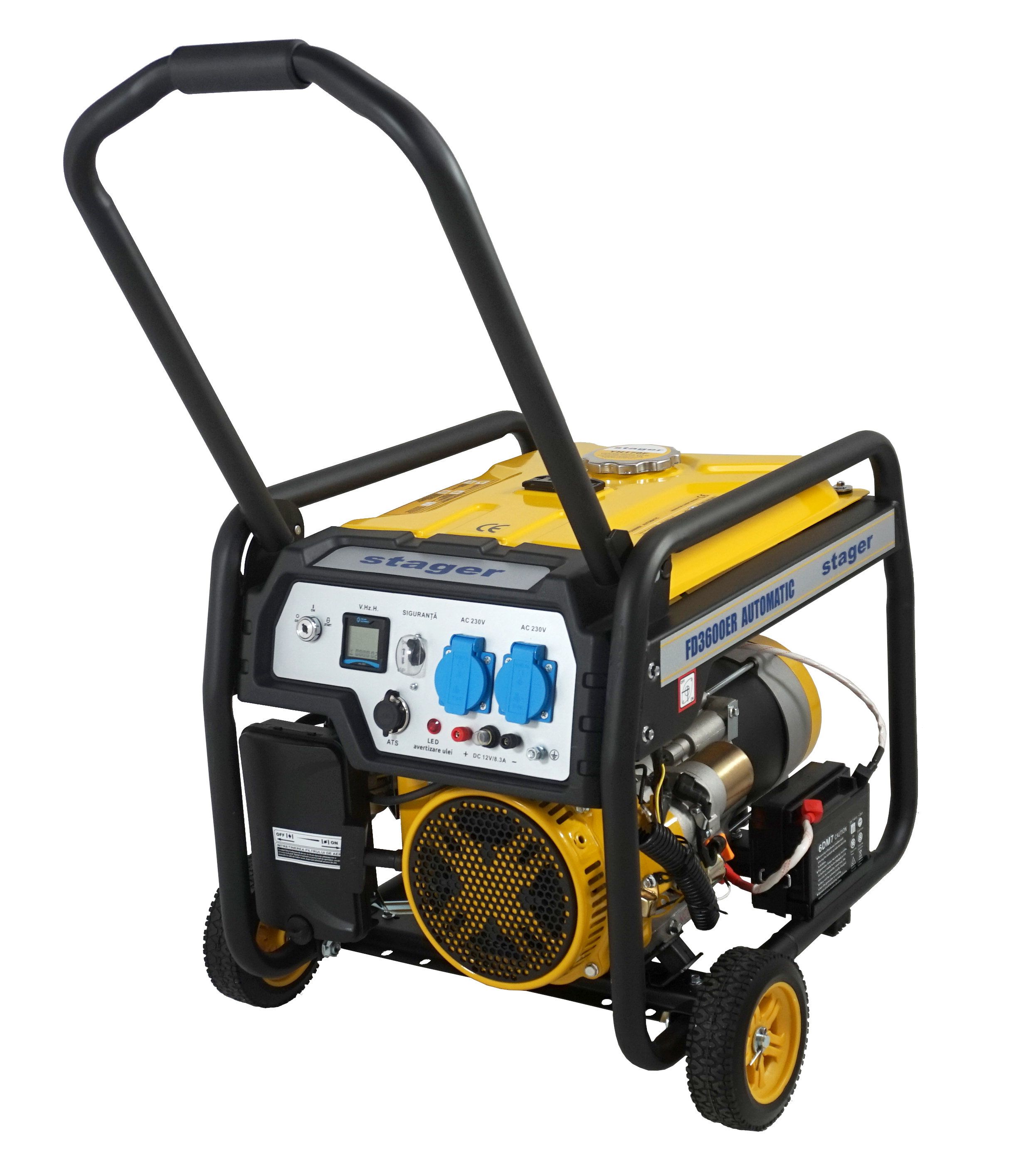 Generator open-frame STAGER FD 3600ER Automatic, 3kW, monofazat, benzina, pornire electrica