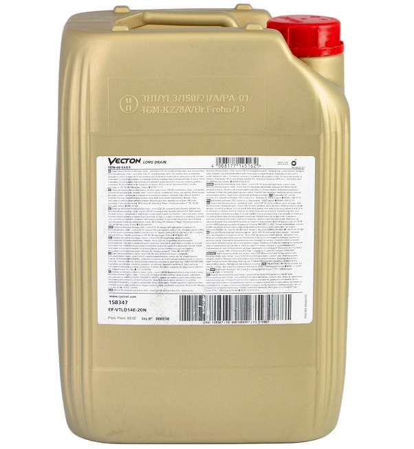 Ulei motor camion CASTROL VECTON Long Drain 10W40 E6/E9 15B347, volum 20 litri, sintetic