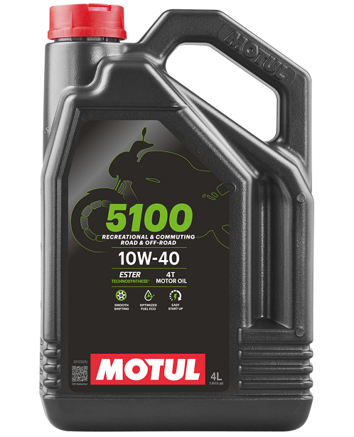 Ulei motor 4T MOTUL 5100 10W40 MA2 104068, volum 4 litri, semi sintetic
