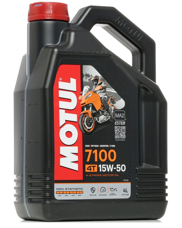 Ulei motor 4T MOTUL 7100 15W50 MA2 Ester 104299, volum 4 litri, sintetic