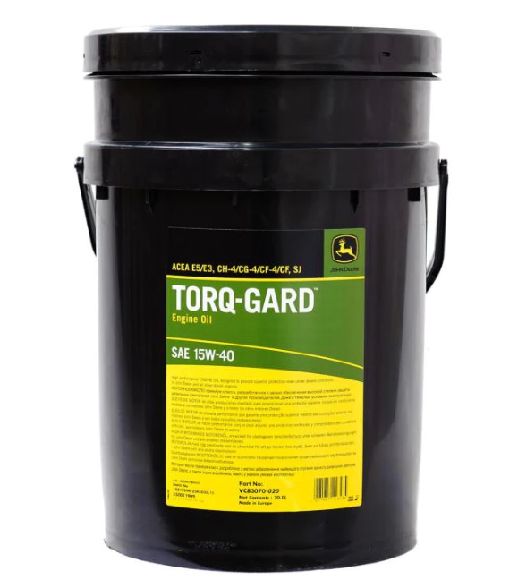 Ulei motor JOHN DEERE Torq-Gard 15W40 E5 VC83070X020, volum 20 litri