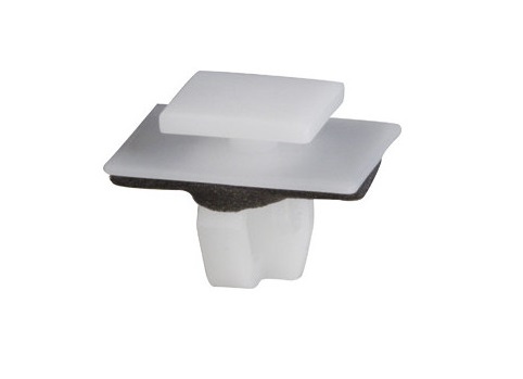 Set 12 clipsuri auto RESTAGRAF A12709, plastic, alb, pentru fixare bandouri