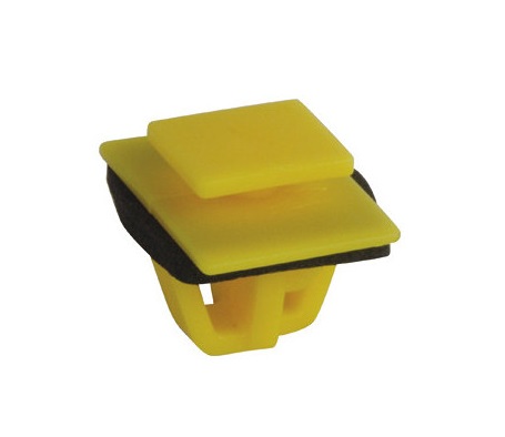 Set 12 clipsuri auto RESTAGRAF A12710, plastic, galben, pentru fixare bandouri
