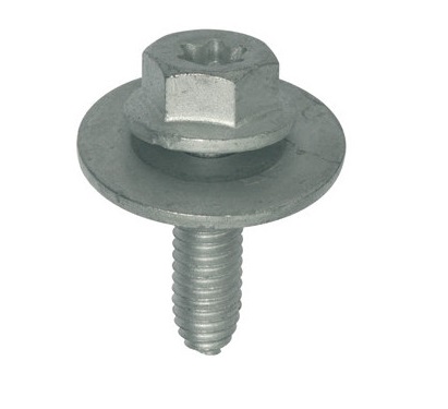 Set 12 suruburi si saibe auto A11568, M6-1.00 x 20 mm, metal, pentru fixare protectii motor