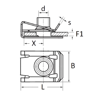 Set 20 clipsuri auto RESTAGRAF U-NUT A11575, M6-1.00, metal