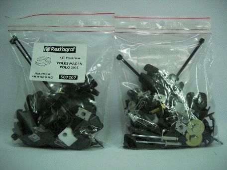 Set clipsuri montaj bara fata RESTAGRAF A507207, plastic, pentru Volkswagen Polo, 2005-2009