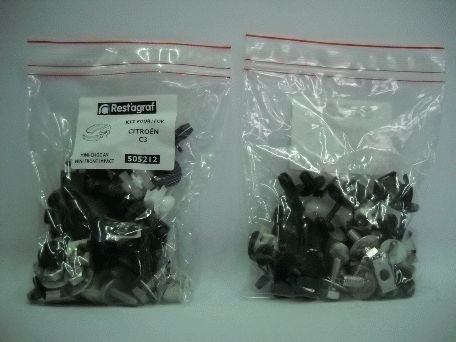Set clipsuri montaj bara fata RESTAGRAF A505213, plastic, pentru Citroen C4