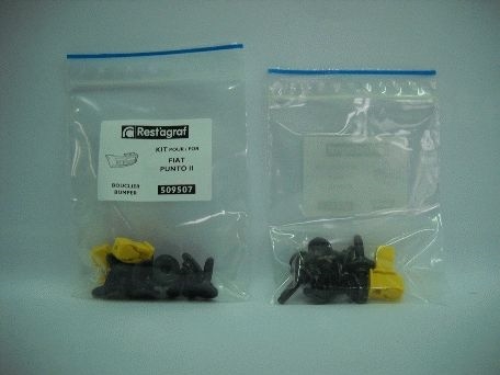 Set clipsuri montaj bara fata RESTAGRAF A509507, plastic, pentru Fiat Punto II, 1999-